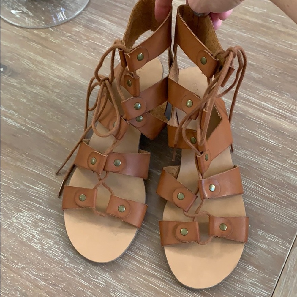 Small wedge gladiator sandals